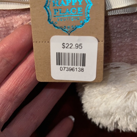 Pink and white No Slip slipper Socks - Picture 8 of 8